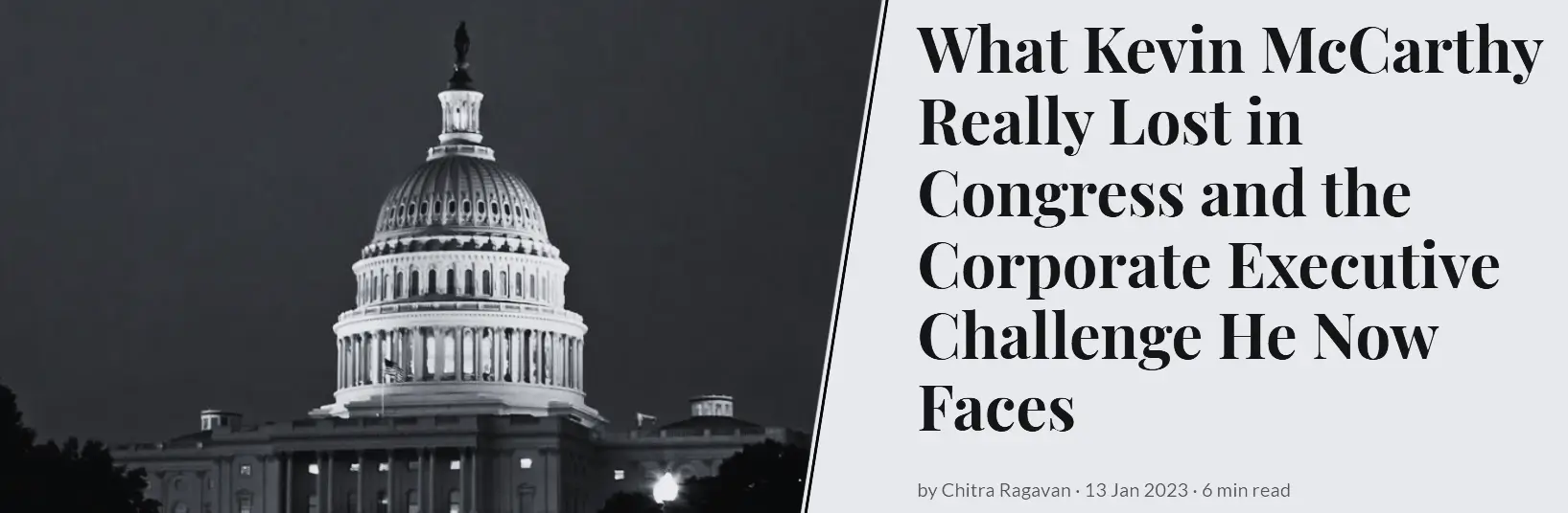 What Kevin McCarthy Really Lost in Congress and the Corporate Executive Challenge He Now Faces